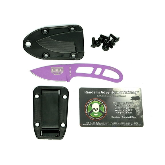 ESEE Candiru CAN-PURP-BLK-E Fixed Blade Purple 1095 Carbon Steel Knife Knives