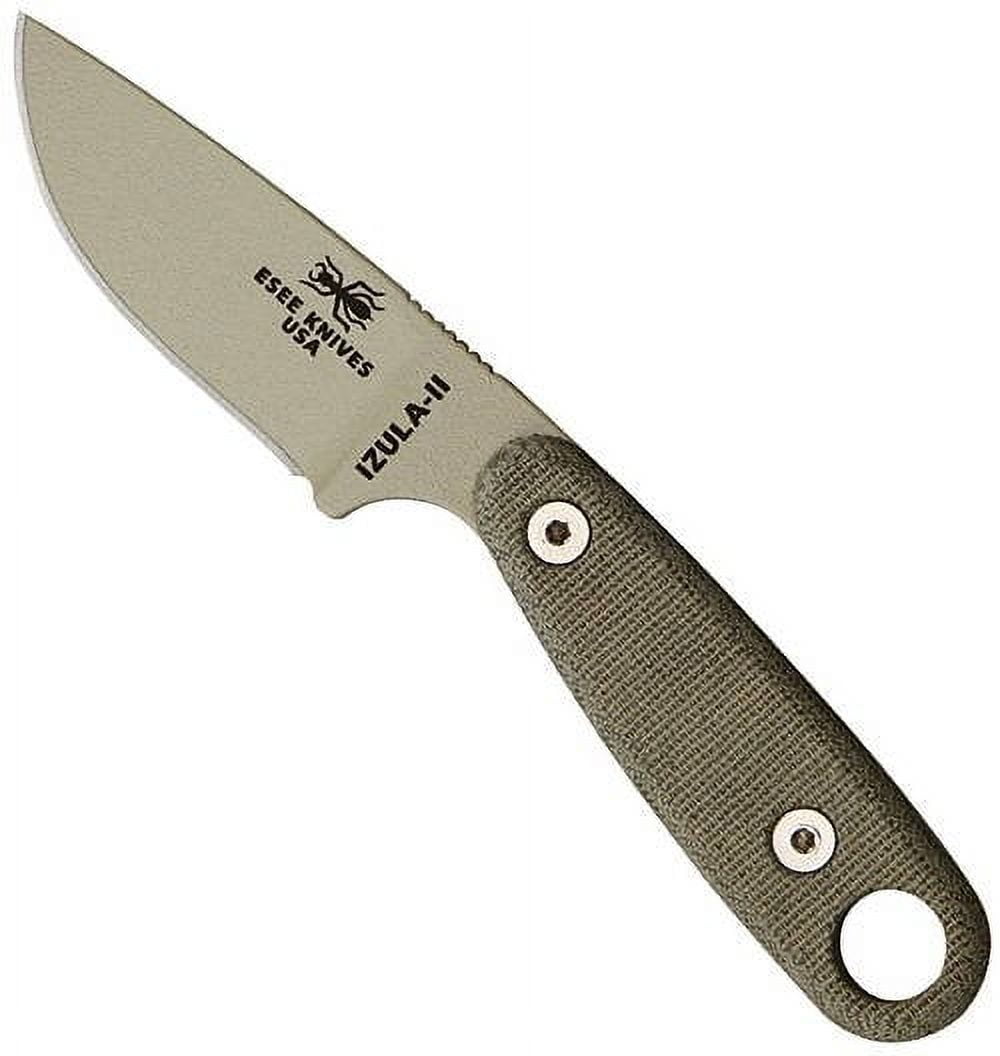ESEE Izula II 2.63" Fixed Blade Tactical Knife, with Molded Polymer Sheath