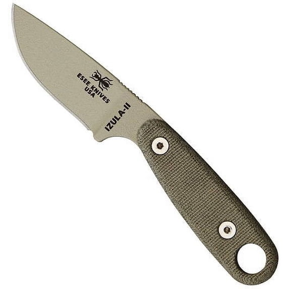 ESEE Izula II 2.63" Fixed Blade Tactical Knife, with Molded Polymer Sheath
