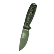 ESEE Knives ESEE-3 3D Fixed Blade Knife 3.38 Drop Point 1095 Olive Drab Blade G-10 Handle Black/OD Green