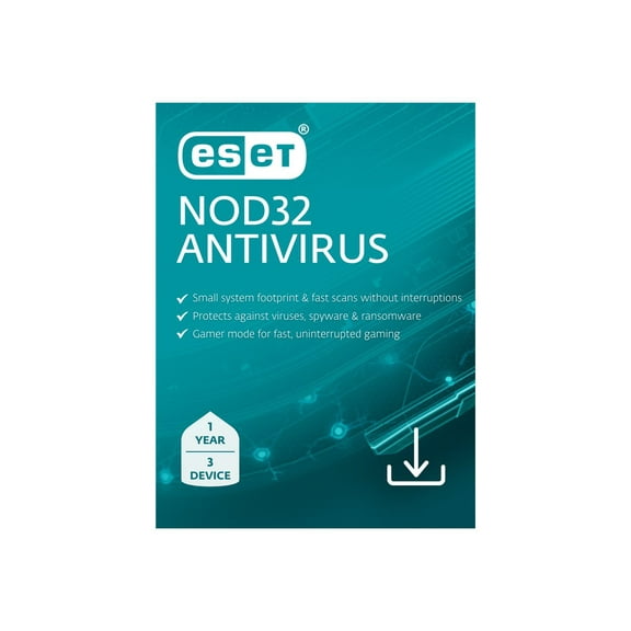 ESET NOD32 Antivirus 1 Year, 3 Device [Digital Download]