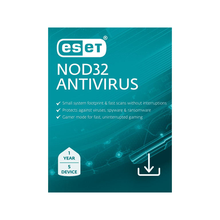 ESET NOD32 Antivirus 1 Year, 5 Device [Digital Download] - Walmart.com