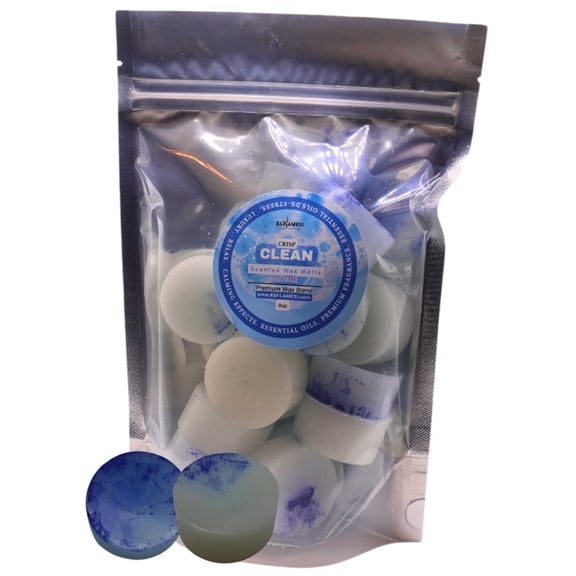 ESFLAMESI Crisp Clean Handmade Wax Melts, Fresh Linen Scent, 8 oz Bag
