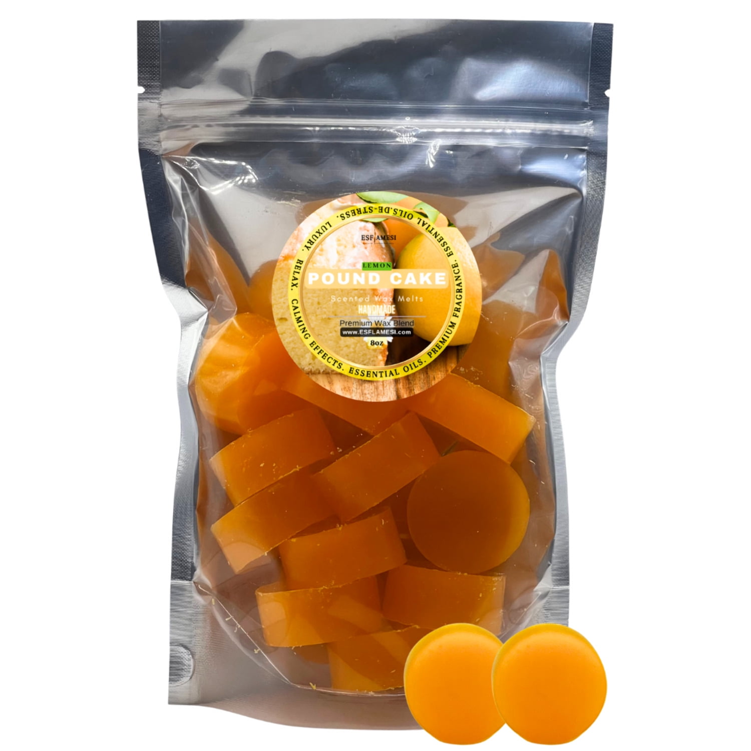 ESFLAMESI Lemon Pound Cake Wax Melts, Sweet Vanilla Cake Lemon Scent, 80 oz