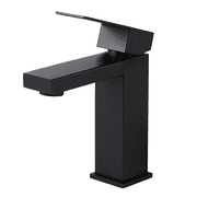 ESFORT Black Single Handle Bathroom Faucet, Deck-Mount