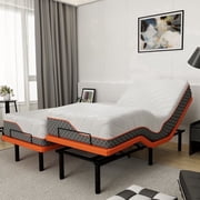 ESHINE Adjustable Bed Frame Split King + Memory Foam Hybrid 14-inch Mattress, with Wireless Remote&Bluetooth App, Head and Foot Incline, 2000 Series