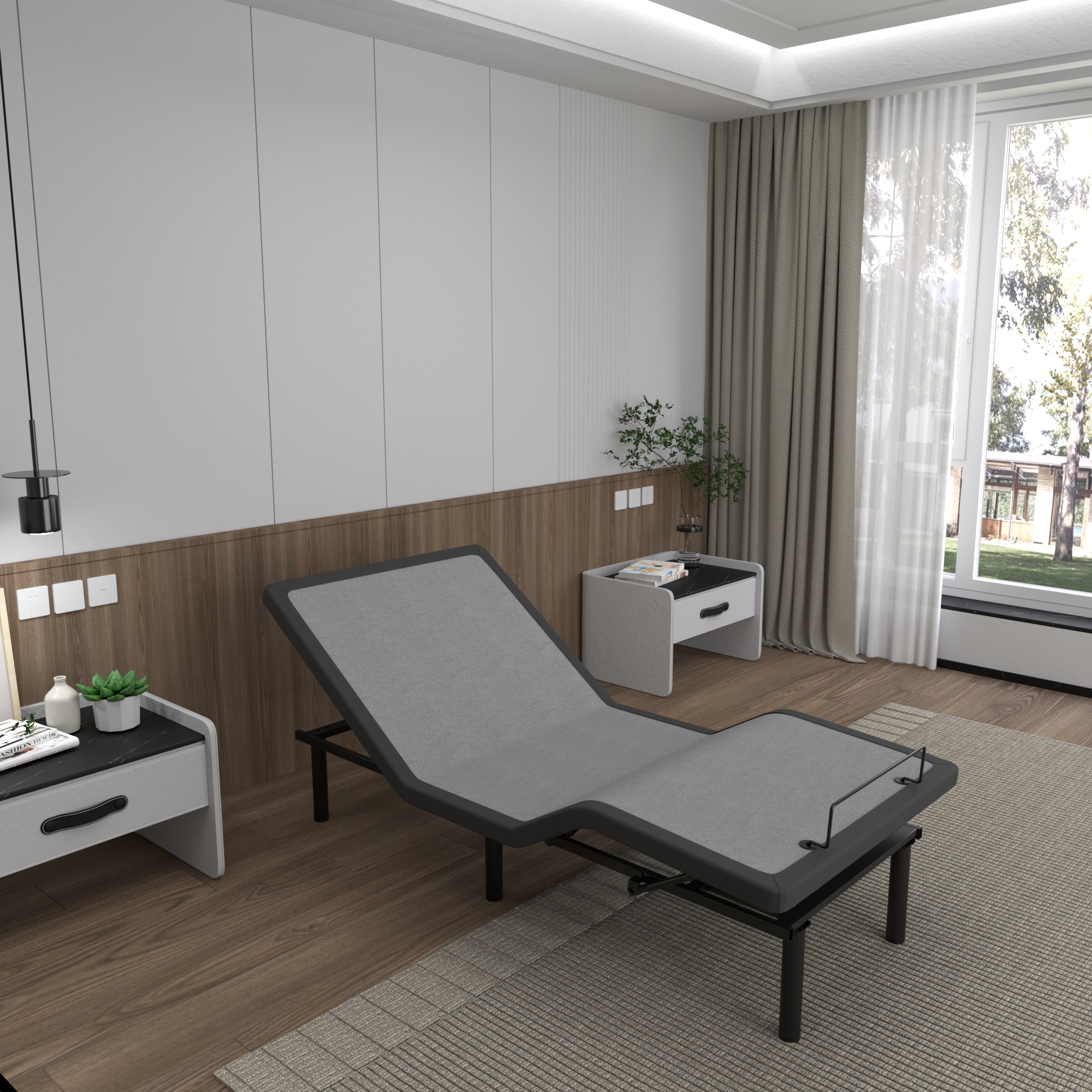 ESHINE Adjustable Bed Frame,Twin XL