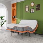 ESHINE Adjustable Bed Frames Base + 14  Hybrid Mattress, with Massage, Pillow-tilt, Ergonomic Incline, Zero Gravity, Dual USB Port, Under Bed Light, Wireless Remote, Queen