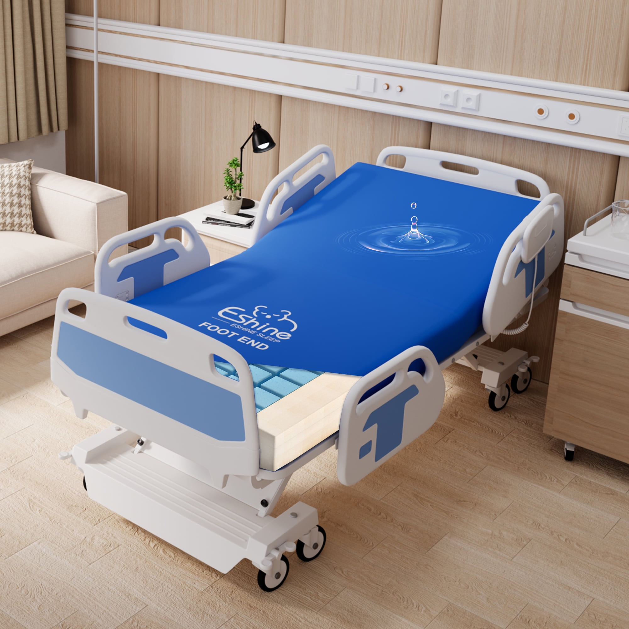 ESHINE Hospital Bed Mattress, Waterproof Home Care Medical Bed Mattresse, Pressure Relief & Bed