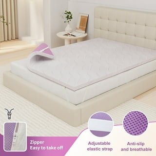 LINSY LIVING Warm Mattress Topper Full Size,Mattress Pad Cover, Plush Soft  Mattress Pad Cover with Elastic Straps - Mattress Protector Stretches up to  18 Inches Deep -Machine Washable 