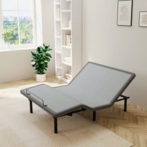 ESHINE Queen Adjustable Bed Frame, with Massage, Wireless Remote, USB, Under Bed Night Light, Head and Foot Incline