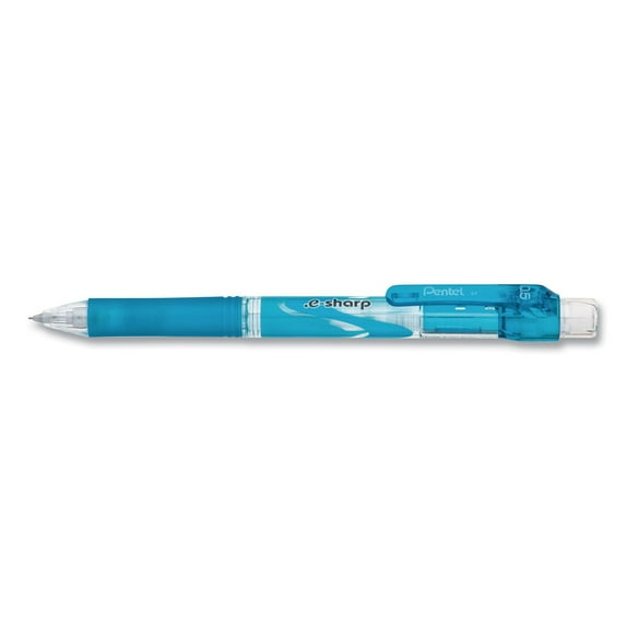 Pentel AZ125S 0.5 mm HB (#2) .e-Sharp Mechanical Pencil - Black Lead, Sky Blue Barrel (1-Dozen)