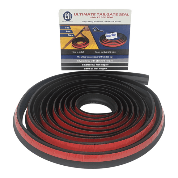 ESI Ultimate Tailgate Seal with Taper Seal Compatible with EV Silverado and EV Sierra 2024 & Newer