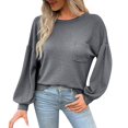 ESIGTZO Womens Shirts Sleeve Trendy Tops Cut Out Back Blouses Loose Fit