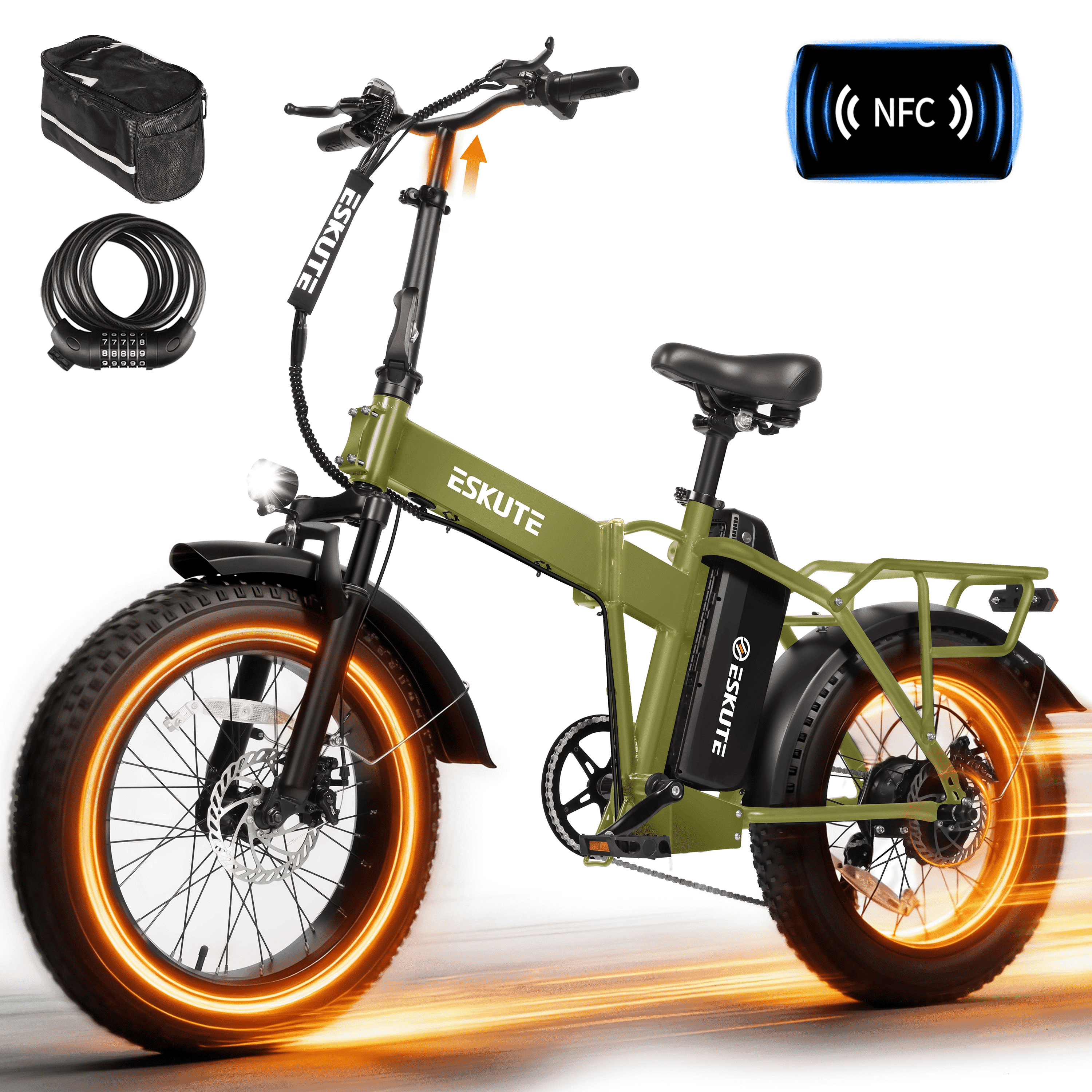ESKUTE D300 Electric Bike for Adults, Folding Ebike with 750W Motor ...