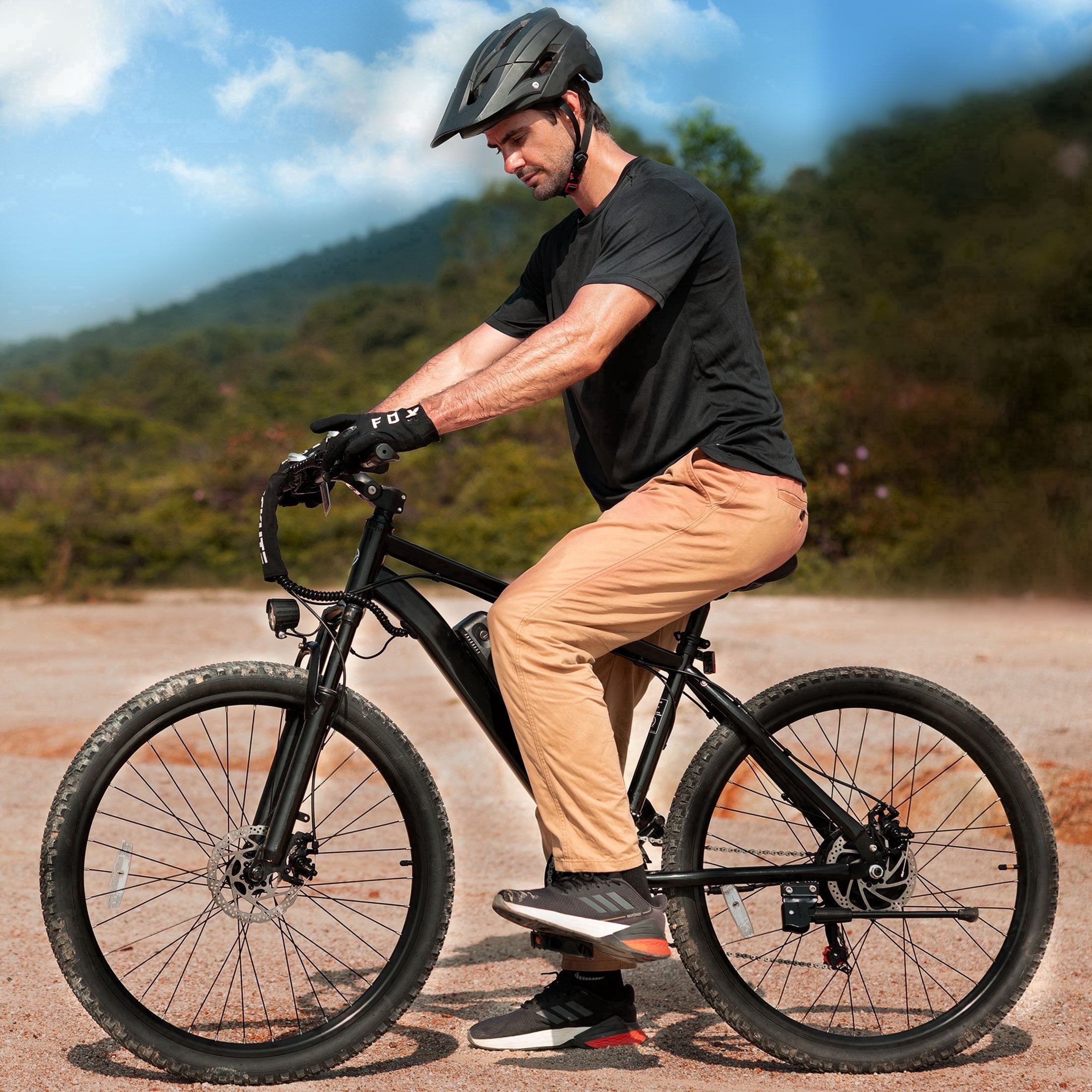 ESKUTE Electric Bike for Adults, 21-Speed 27.5" Mountain Ebike, 750W Brushless Motor, 20MPH, 48V 13Ah Removable Battery, Step-Over Design, NFC Unlock, Black