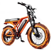 ESKUTE Electric Bike for Adults,750W Motor, 20"x4" Fat Tire, 20mph E Mountain Bike, 48V/15.6AH TUV Certified UL2849 Class 2 Orange