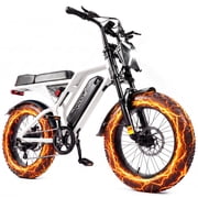 ESKUTE Electric Bike for Adults,750W Motor, 20"x4" Fat Tire, 20mph E Mountain Bike, 48V/15.6AH TUV Certified UL2849 Class 2 White