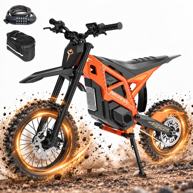 ESKUTE Electric Dirt Bike for Adults & Teens, 60V 27Ah High-Capacity ...