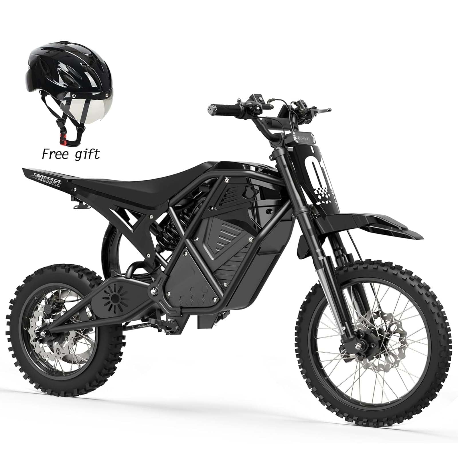 ESKUTE Electric Dirt Bike , Mid-Drive Motor 3500W Peak, 220Nm Torque, Electric Motorcycle with 48V 23Ah Battery, 53-Mile Range, 19.8+mph, Hydraulic Nitrogen Dual Shock Absorbers