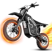 ESKUTE Electric Dirt Bike for Teens & Adults, 4000W Peak Mid-Drive Motor, 48V 22.8Ah Battery, 35-46 MPH Off-Road E-Bike, 14"/12" Wheels, Hydraulic Dual Shock Suspension, Black