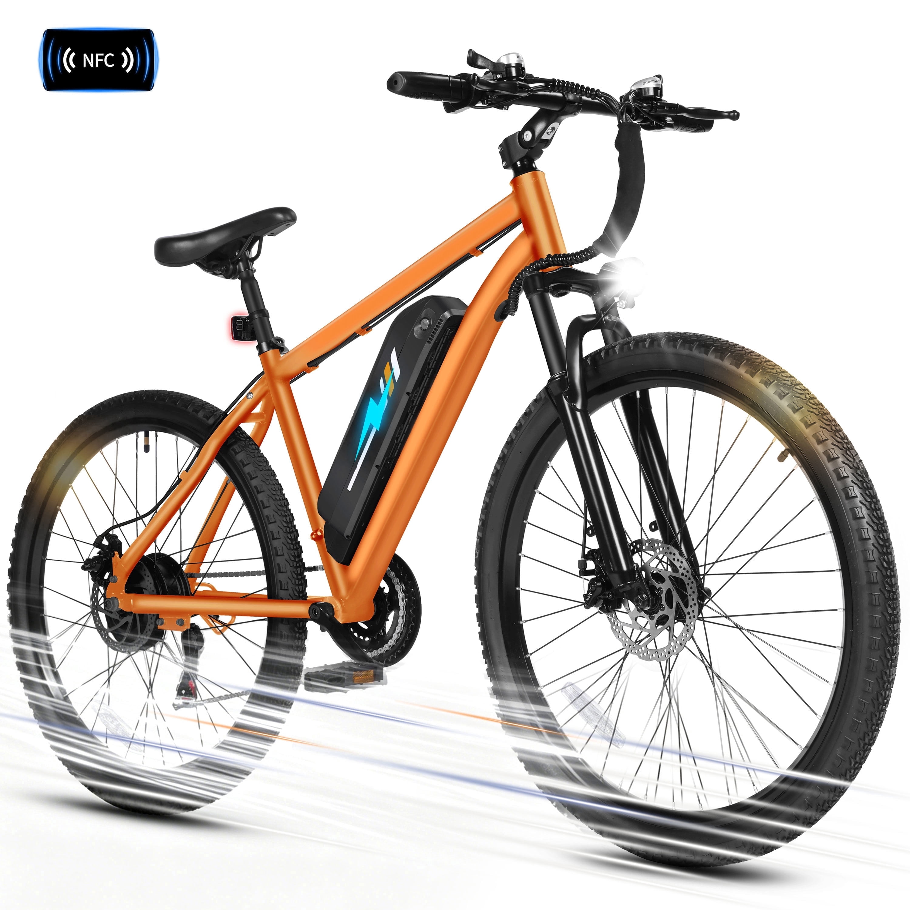 ESKUTE Electric Mountain Bike for Adults – 27.5" 21-Speed Ebike, 750W Brushless Motor, 20MPH, 48V 10.4Ah Battery, Step-Over Frame, NFC Unlock, Black with Fender & Rack