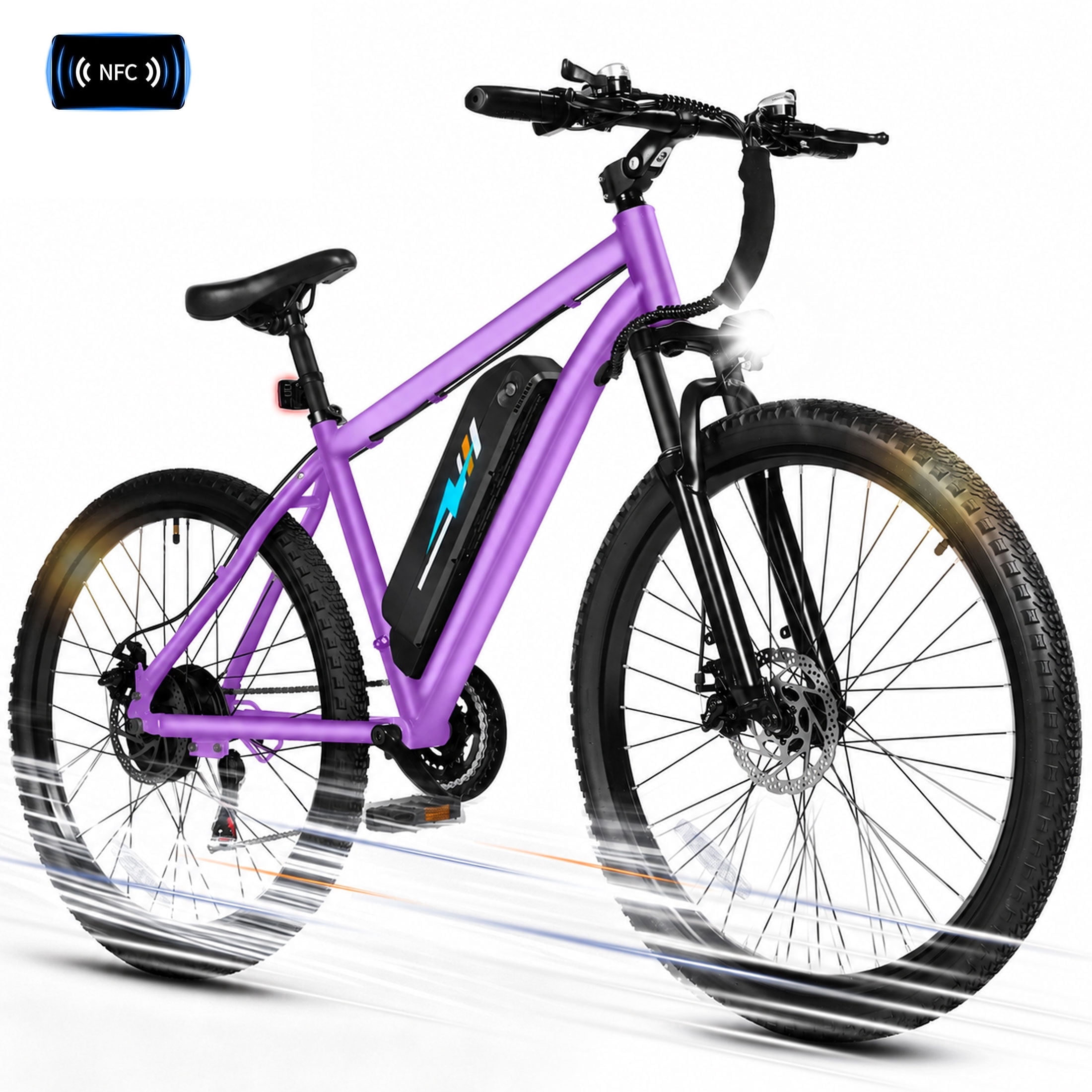 ESKUTE Electric Mountain Bike for Adults – 27.5" 21-Speed Ebike, 750W Brushless Motor, 20MPH, 48V 10.4Ah Battery, Step-Over Frame, NFC Unlock, Black with Fender & Rack