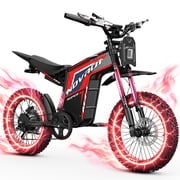 ESKUTE NOVA 01 Electric Bike for Adults and Teens, 52V 30Ah Battery, Up to 70-100 Miles Range, 750W Motor, Dual Suspension & Hydraulic Brakes, 19" Fat Tires UL2849 Red