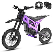 ESKUTE NOVA Beast Electric Dirt Bike for Adults & Teens, 5500W Peak Mid-Drive Motor, 60V 27Ah Battery, Hydraulic Disc Brakes, Nitrogen-Filled Suspension Purple with Phonebag & Lock, UL2849