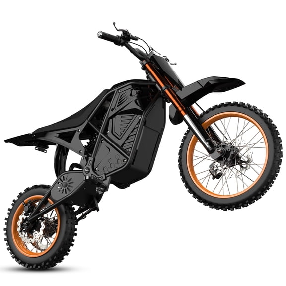 ESKUTE Novamini Electric Dirt Bike for Teens & Adults, 3500W Peak Mid-Drive Motor, 38 MPH Off-Road E-Bike, 48V 23Ah Battery, 14"/12" Wheels, Hydraulic Dual Shock Suspension Orange, UL2849