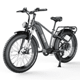 thumbnail image 1 of ESKUTE Spark X Electric Bike, 26" x 4.0 Fat Tires, 48V 750W Hub Motor, 20Ah Removable Battery, Electric Mountain Bike with Rear Rack and Fenders, 1 of 6