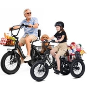 ESKUTE T300 & T300 Mini 2 Electric Tricycles Bundle for Adults, Includes T300 and Beginner T300 Mini E-Trikes, Fat Tires, Folding 3-Wheel E-Bikes, Step-Thru Frames, Black & Black, UL2849