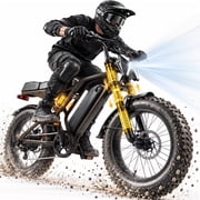 ESKUTE V100Pro Electric Bike for Adults,500W Motor, 20"x4" Fat Tire, 19mph E Mountain Bike, 48V/15.6AH TUV Certified UL2849 Class 2 Black