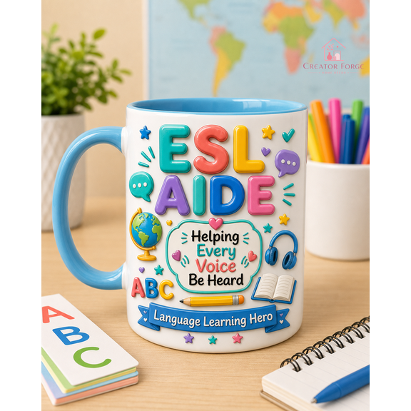 ESL Aide Teacher Mug Back To School Gift for Language Learning Hero
