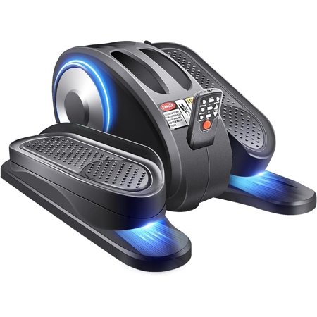 ESL Under Desk Elliptical - Portable Leg Exerciser for Seniors, Compact Seated Elliptical with Remote Control, LCD Display Electric Elliptical Trainers for Home Good Gift, Ellipse Leg Exerciser