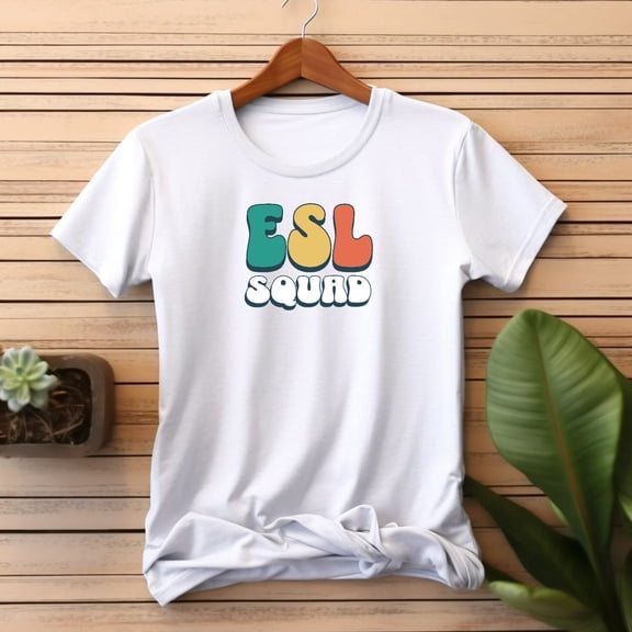 ESL Squad Shirts ESL Teacher Appreciation Gift Esol ecse Tee Multilingual Xmas Present from Student ESL Tutor English Second Language Class