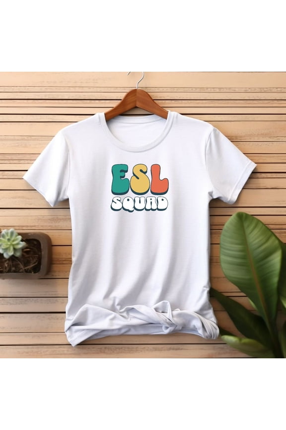 ESL Squad Shirts ESL Teacher Appreciation Gift Esol ecse Tee Multilingual Xmas Present from Student ESL Tutor English Second Language Class