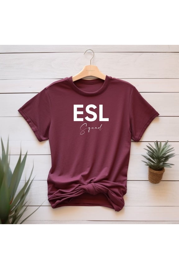 ESL Squad Shirts ESL Teacher Appreciation Gift Esol ecse Tee Multilingual Xmas Present from Student ESL Tutor English Second Language Class