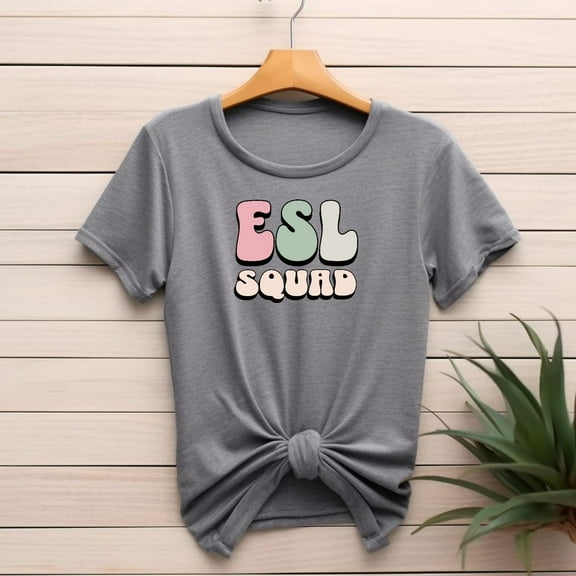 ESL Squad Shirts ESL Teacher Appreciation Gift Esol ecse Tee Multilingual Xmas Present from Student ESL Tutor English Second Language Class