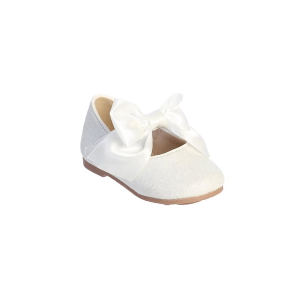 ESME - Girls White Glitter Dress Shoes