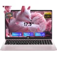 thumbnail image 1 of ESOOR 17.3" FHD IPS Gaming Laptop - AMD Ryzen 5 6600H (6-Core) Computer with Radeon 660M, 32GB DDR5 RAM, 2TB SSD, Backlit Keyboard, 100W Type-C, Fingerprint,Windows 11-Rose Gold, 1 of 6