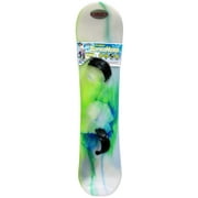 ESP 107 cm Day Glow Suprahero Snowboard - Starter Board with Adjustable Wrap Bindings - Tie-Dye
