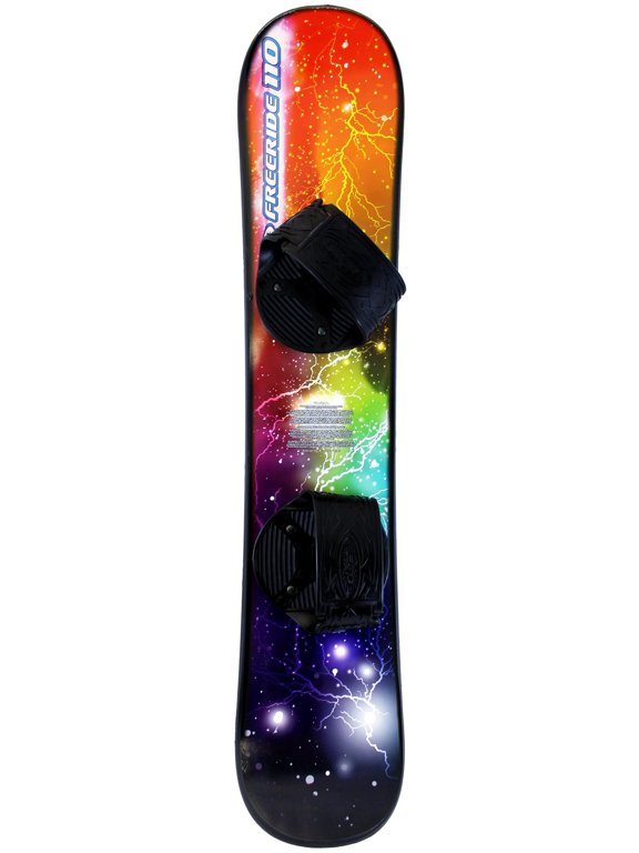 EMSCO Freeride 110 cm Snowboard for Kids With Adjustable Bindings & Stylish Graphics