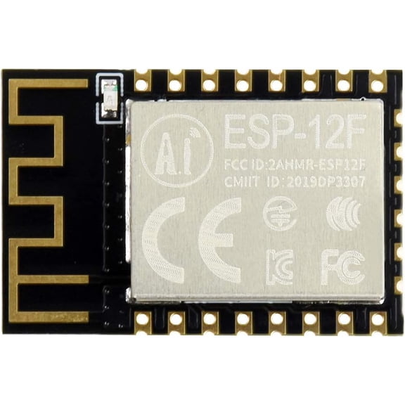 ESP-12F WiFi Module Based on ESP8266 with Built-in 32Mbit Flash in Small SMD22 Package Onboard PCB Antenna and Metal Shield