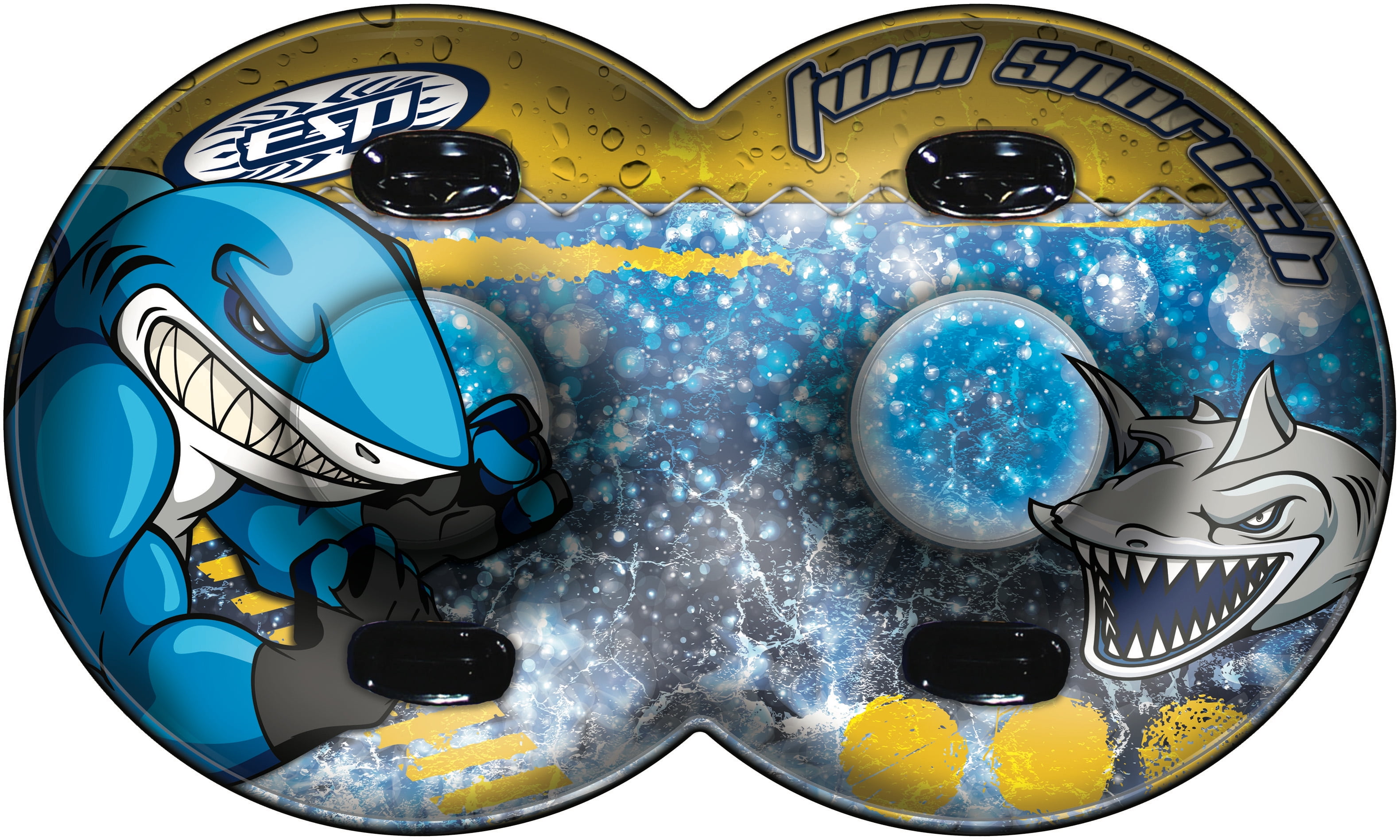 ESP Gemini 61" Inflatable Snow and Pool Tube with Handles for Two Riders