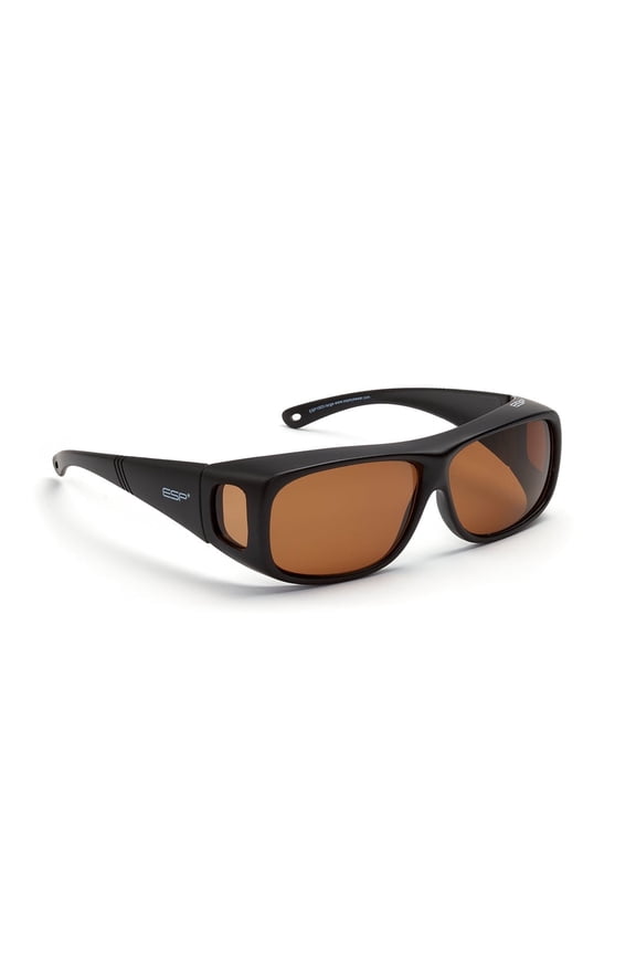 Over The Glasses Polarized Collection (Fitover) - Matte Black Frame (Brown Melanin Polarized Lenses)