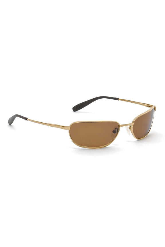 Titanium Collection TT2 Gold Melanin Polarized Sunglasses (Brown Melanin Polarized Lenses)