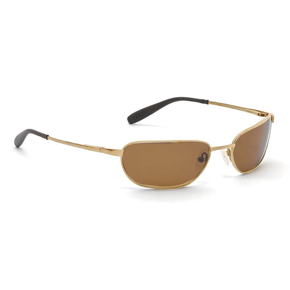 ESP Eyewear Titanium Collection TT2 Gold Melanin Polarized Sunglasses (Brown Melanin Polarized Lenses)