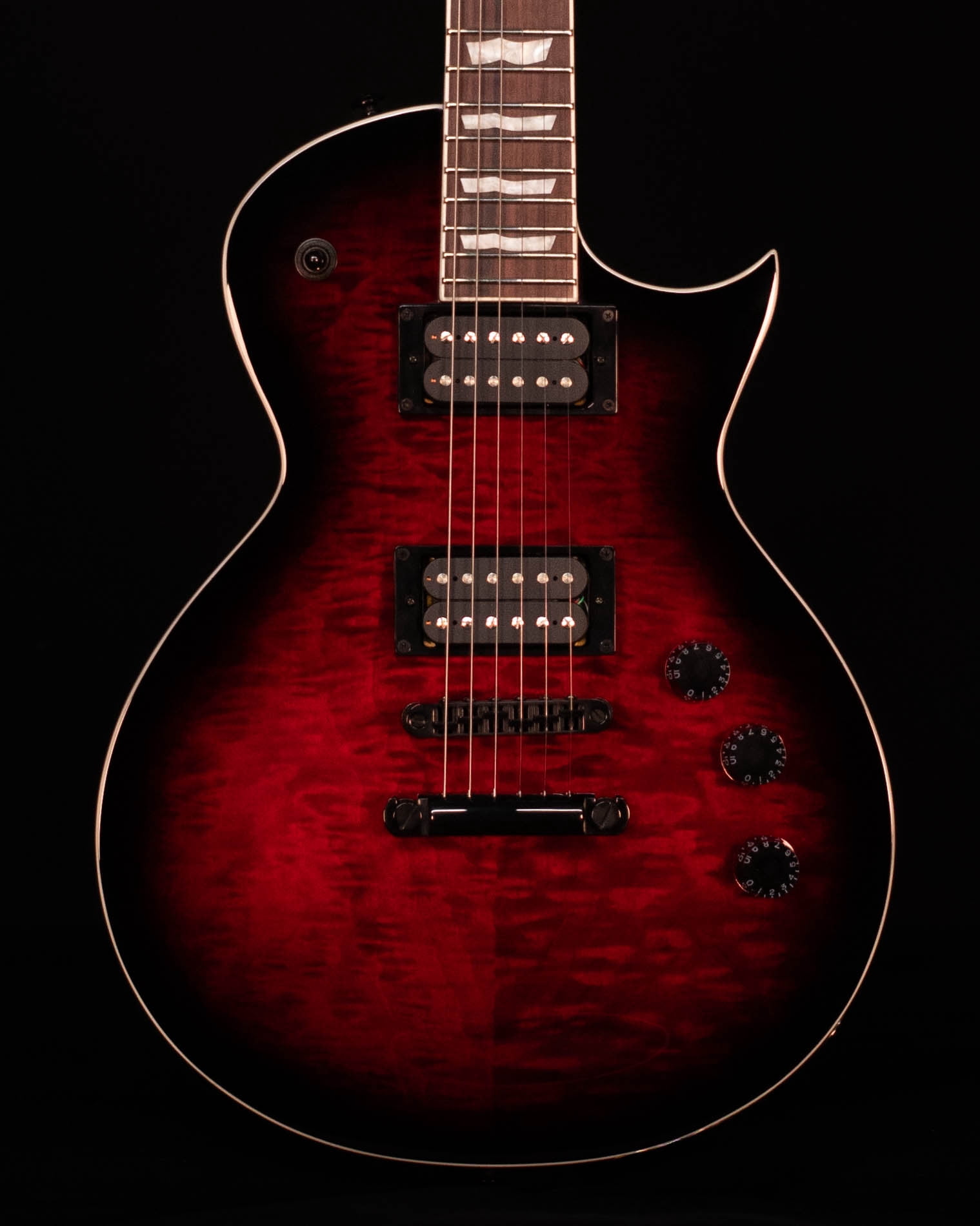 ESP LTD EC-256QM Electric Guitar - See Thru Black Cherry Sunburst
