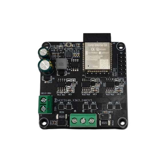 ESP32 20A Brushless Motor Driver Board,ESP32 Brushless Motor Driver Board 20A Wireless WIFI Bluetooth Simple FOC Modified Version DC12-28V ESP32-WROOM-32E Motor Driver